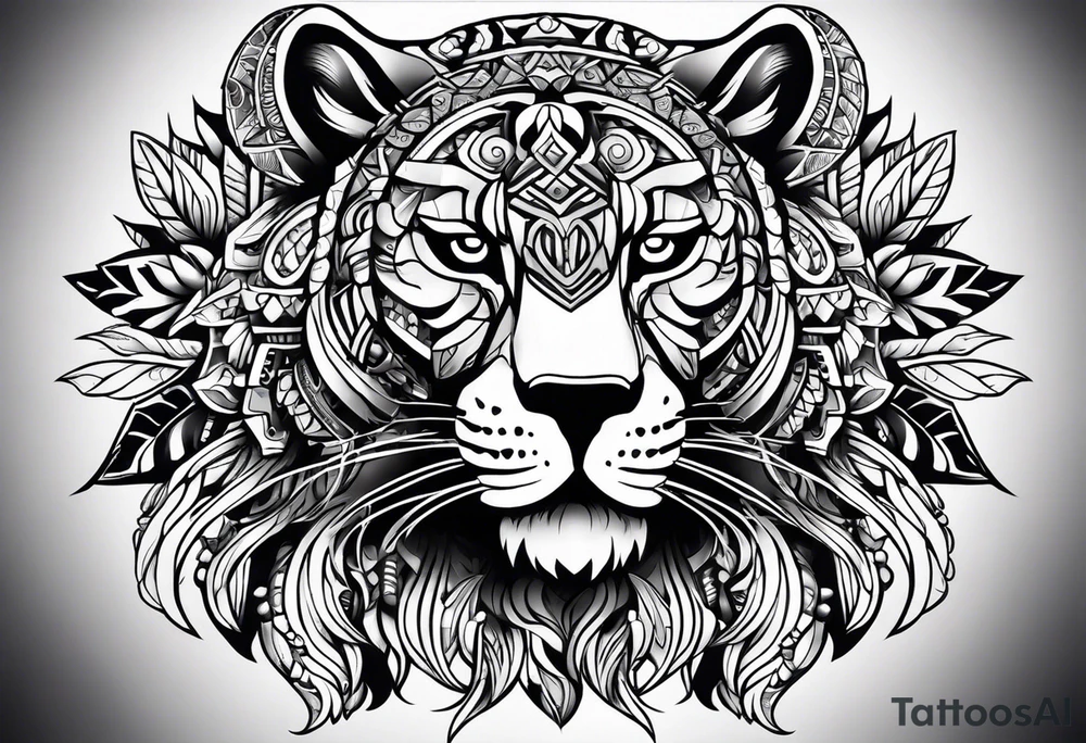aztec jaguar shaman tattoo idea