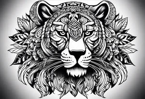 aztec jaguar shaman tattoo idea