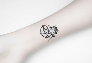 Can you make me a design for a tattoo with Lilith  royalty symbol  a loose knot and a rose tattoo idea