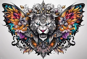 Side of the neck tattoo idea