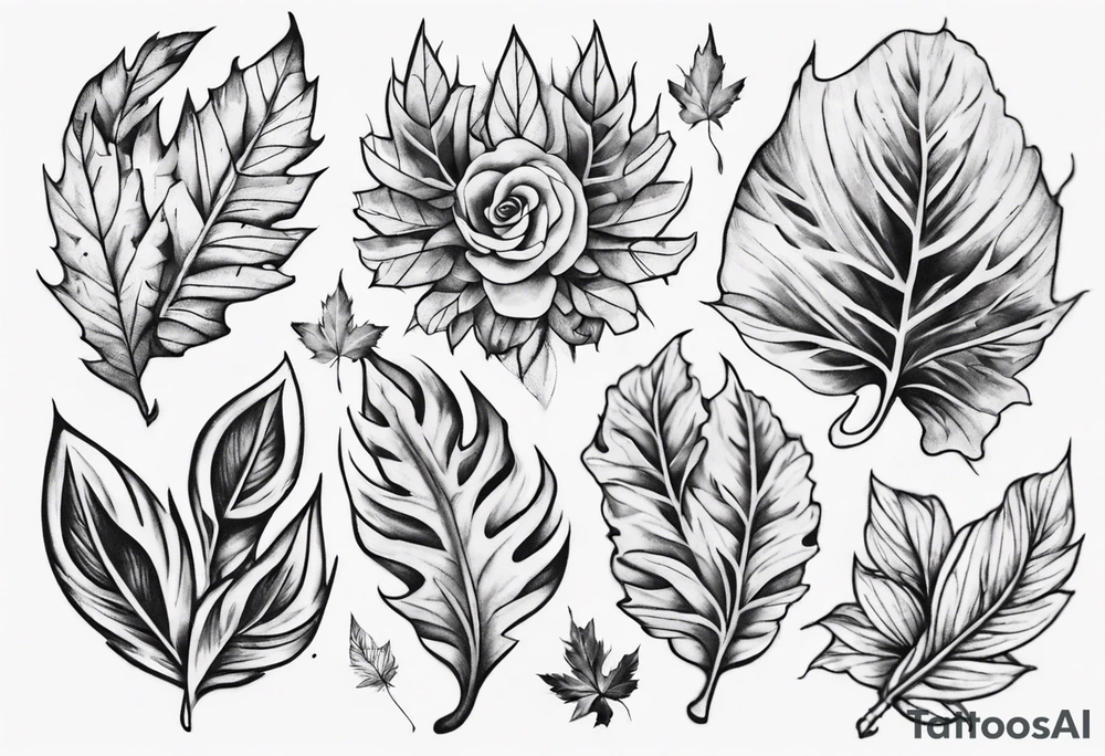 a tattoo that goes good with leafes tattoo idea