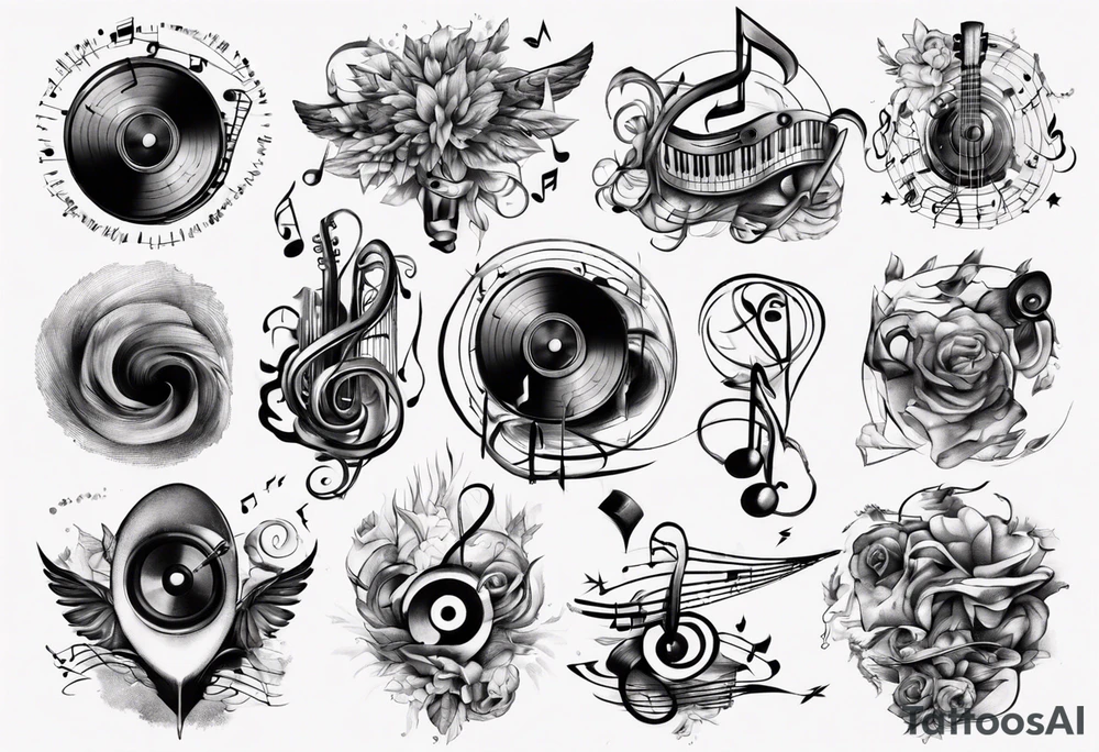 music sound tattoo idea