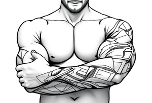 Computer code software developer, father of 6, masculine , strength, overcome, Libra, tattoo idea