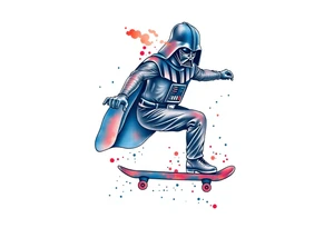 MEMORY TATTOO
blue and red Darth Vader skateboarding outdoor
"Darth Carter"
12/29/88-01/06/24 tattoo idea