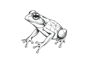 a psychedelic frog tattoo idea