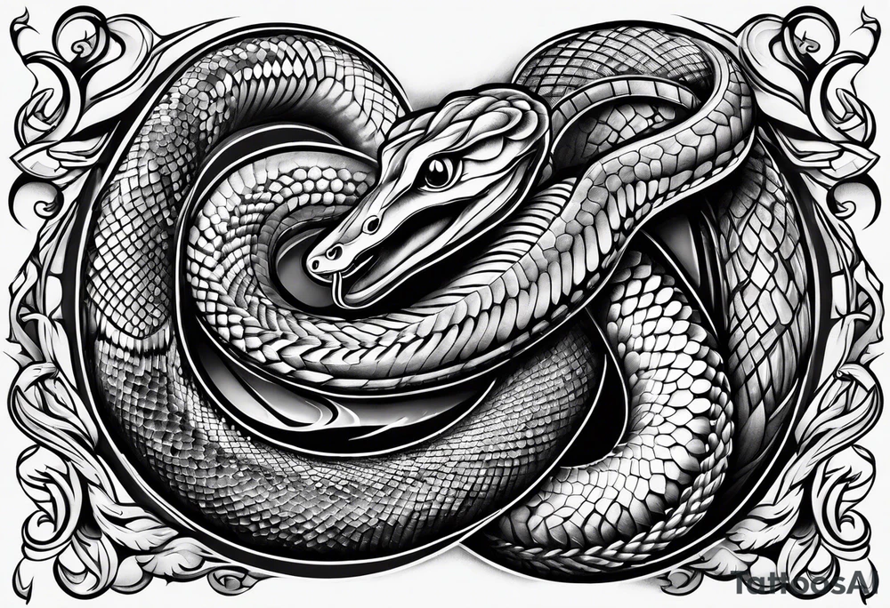 Bullets forming a snake tattoo idea