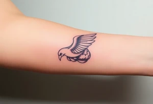 A phoenix flying out of a brain tattoo idea