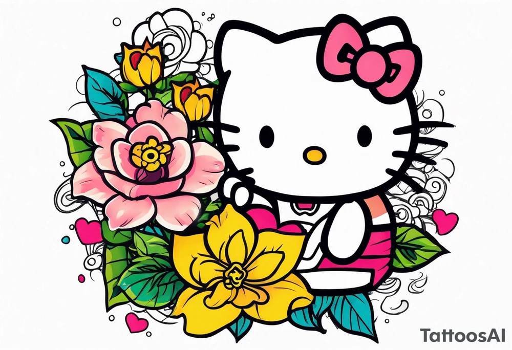Hello kitty tattoo idea