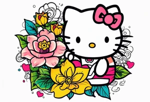 Hello kitty tattoo idea