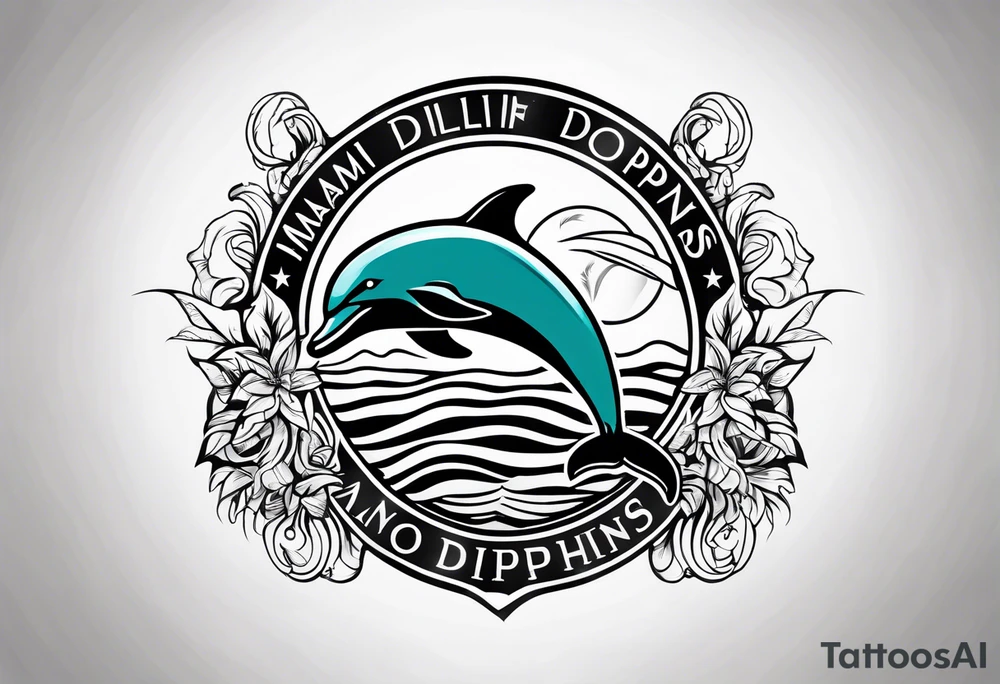 Miami dolphins no flowers tattoo idea