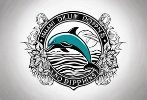 Miami dolphins no flowers tattoo idea
