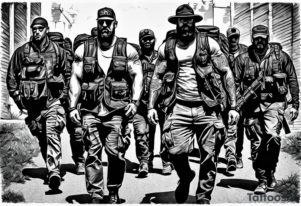 Rucking, brotherhood, shadows, fitness, GrowRuck tattoo idea