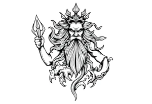 god of sea tattoo idea