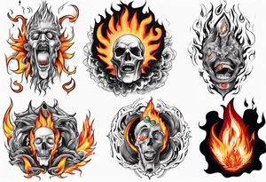 God on fire tattoo idea