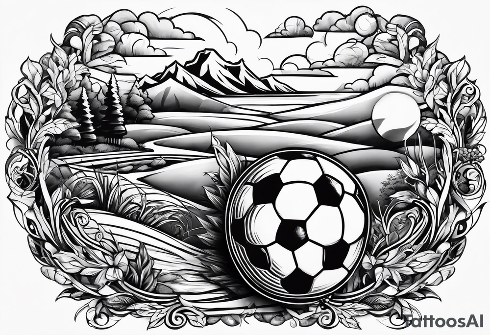 My favorite hobbies soccer and disc golf tattoo idea