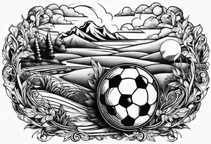 My favorite hobbies soccer and disc golf tattoo idea