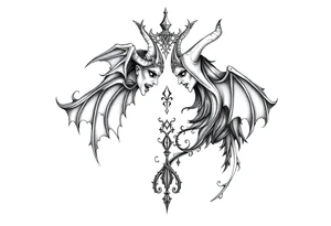 Good and evil tattoo idea