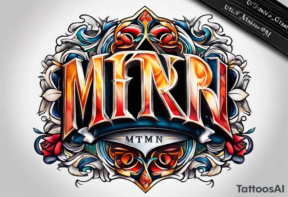 MTR letters tattoo idea
