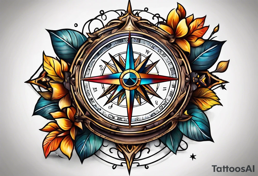 compass chest tattoo tattoo idea