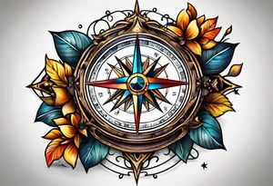 compass chest tattoo tattoo idea