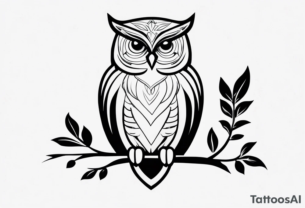 An owl with the name Teagan written inside of it somewhere tattoo idea