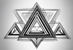 A triangle. Nothing else than that. Just one triangle. tattoo idea
