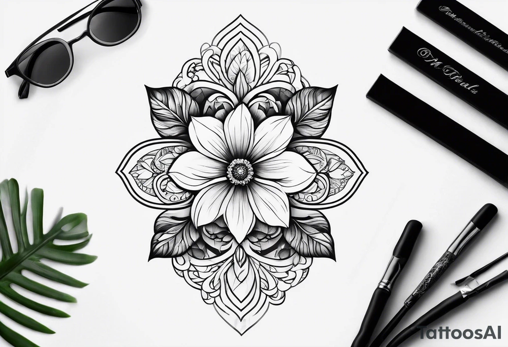 April birth flower infinity sign tattoo idea
