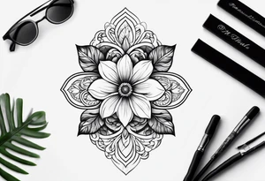 April birth flower infinity sign tattoo idea