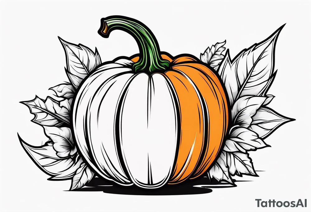Simple pumpkin tattoo idea