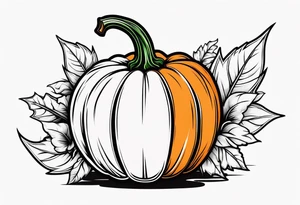 Simple pumpkin tattoo idea