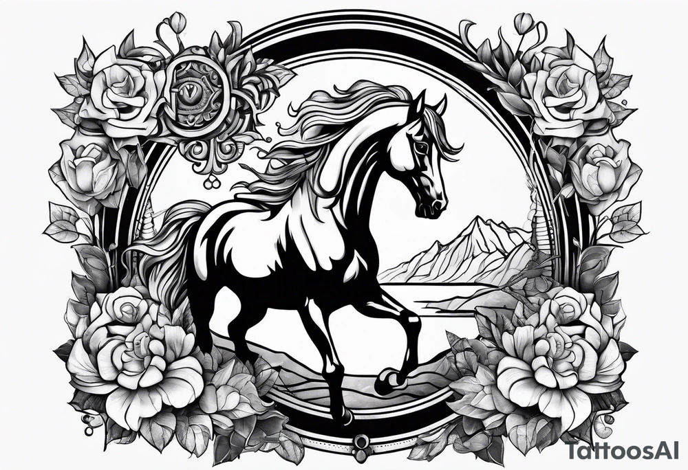 horse shoe tattoo idea