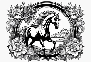 horse shoe tattoo idea