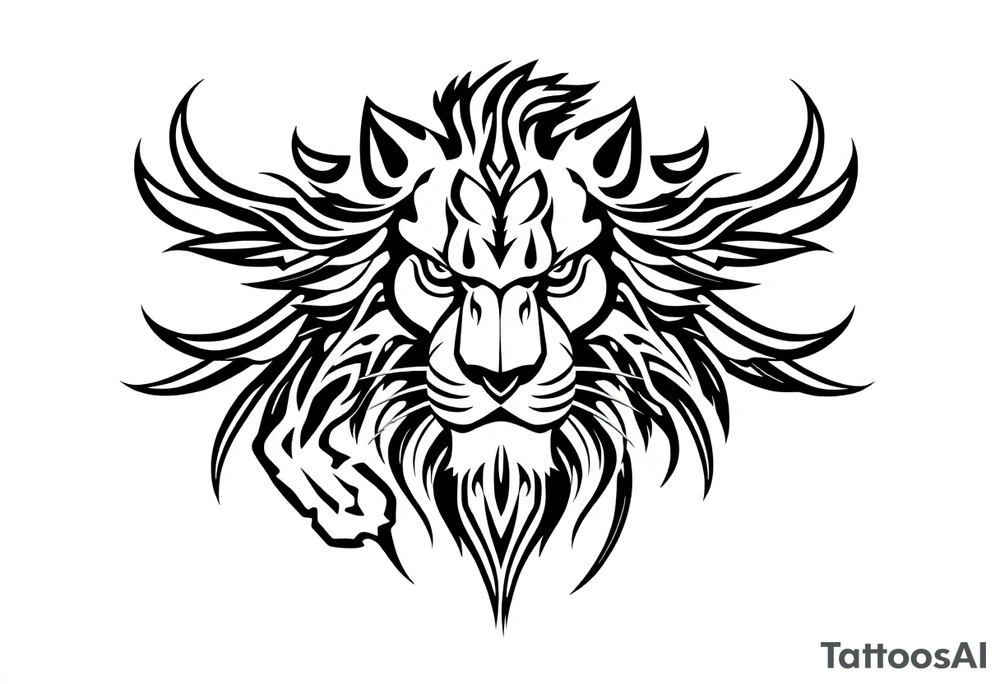 a lion tattoo idea