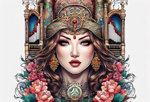 Pipe organ tattoo idea