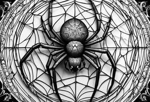 spider 3d tattoo idea
