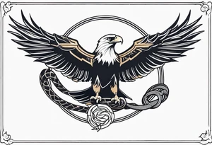 eagle catching snake tattoo idea