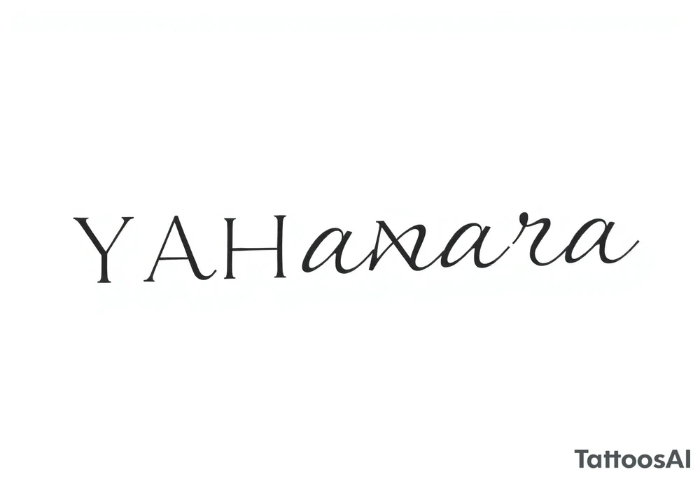 Name YAHANARA tattoo idea