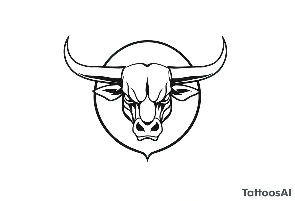 Symbol for complete surrender to master bull tattoo idea