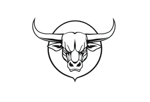 Symbol for complete surrender to master bull tattoo idea