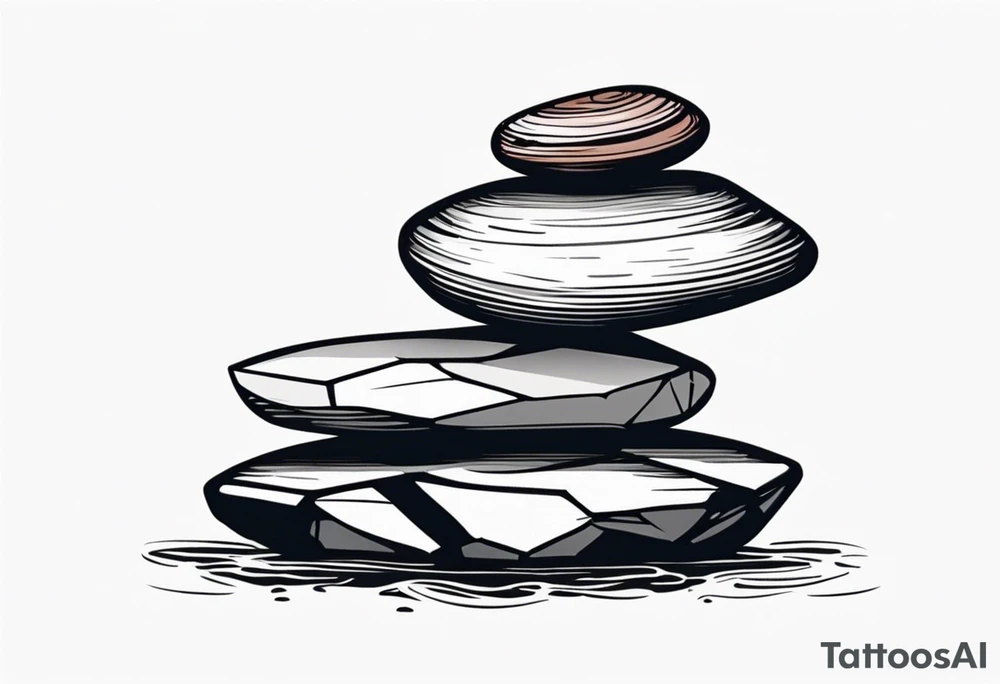 A stack of rocks balancing on top of each other tattoo idea A stack of rocks balancing on top of each other tattoo idea