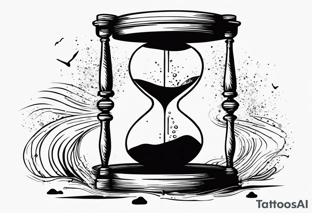 can you convert the quote into a tattoo. "Time heals what reason cannot". Involve an hourglass but the sand is leaking out and creating a message that says reason tattoo idea