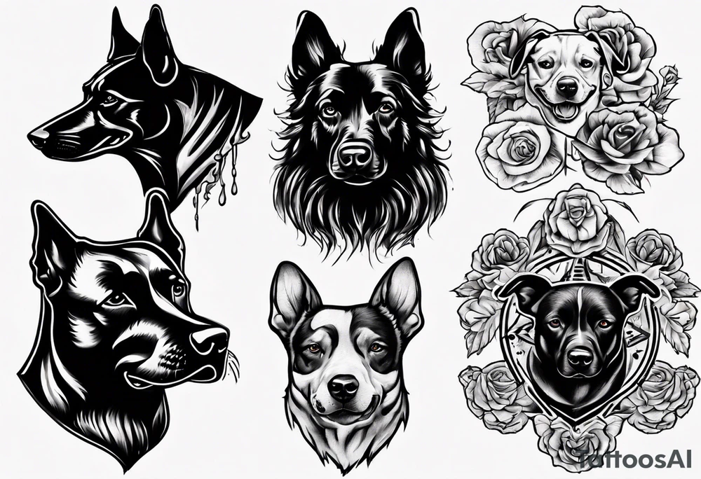 black dog tattoo idea