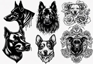 black dog tattoo idea
