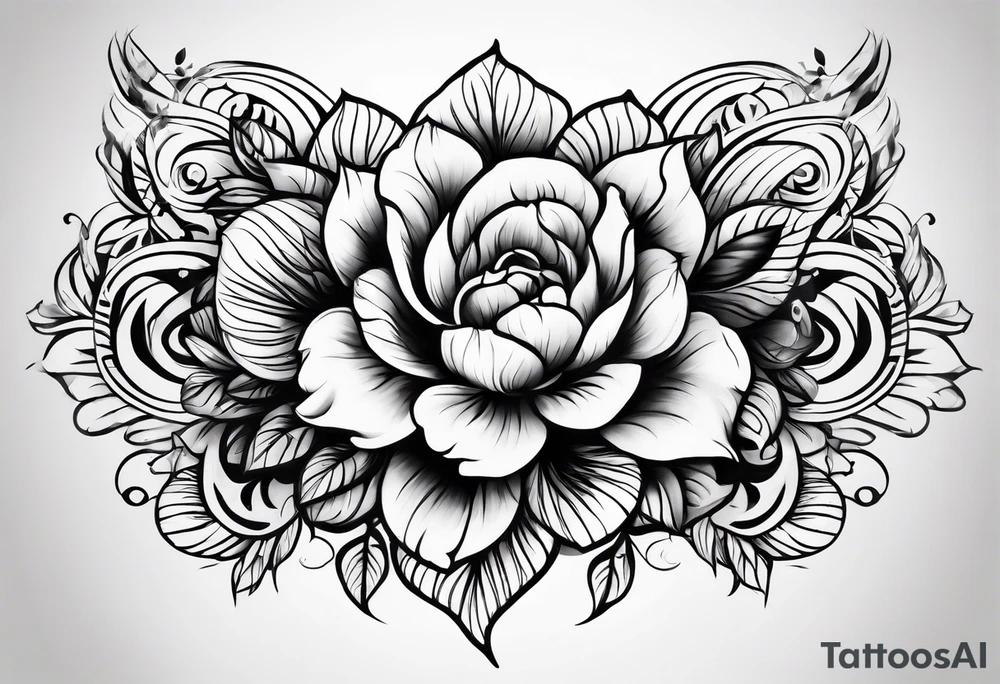 Zagare flower tattoo idea