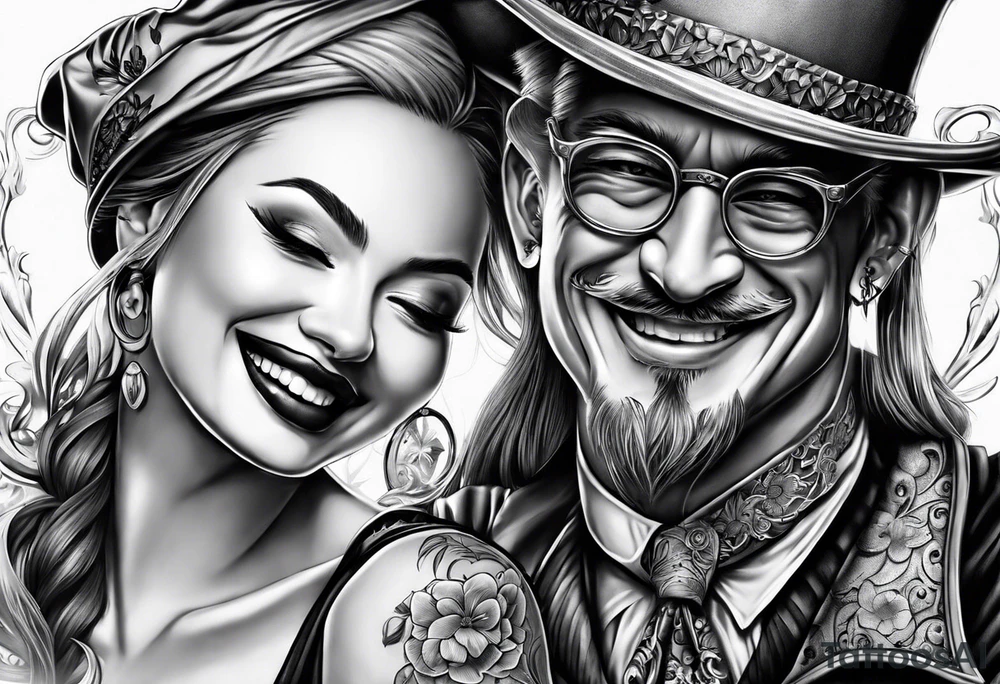 laugh now cry later tattoo idea