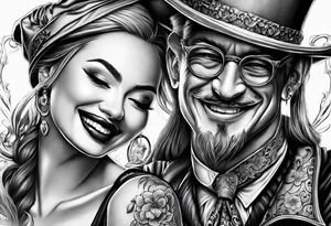 laugh now cry later tattoo idea