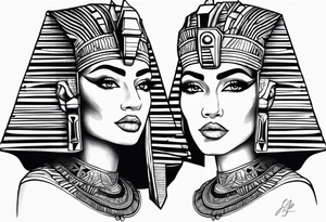 cleopatre, pyramide, sable, tattoo idea