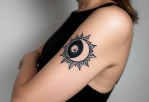 Sun and moon harmony tattoo tattoo idea