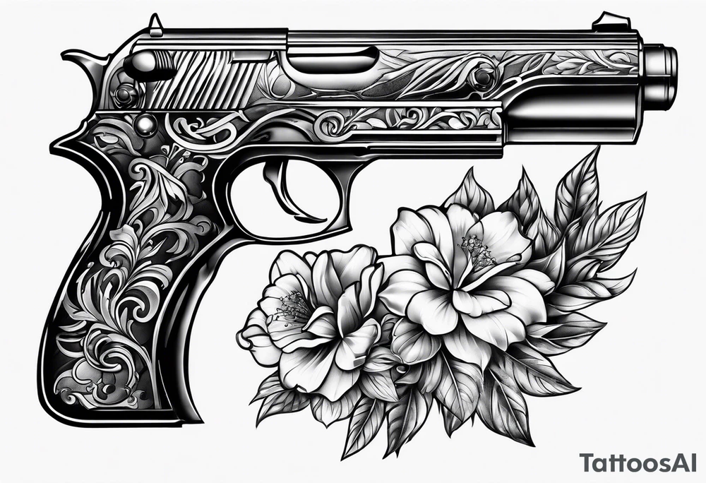 pistol tattoo idea
