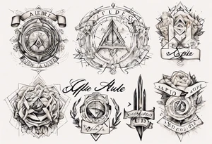 Schriftzug sapere aude tattoo idea